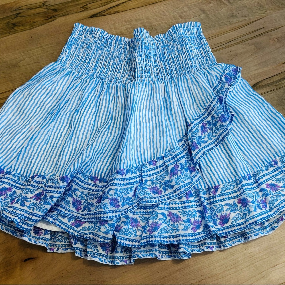 Vineyard Vines Blue and White Bubble Mini Skirt